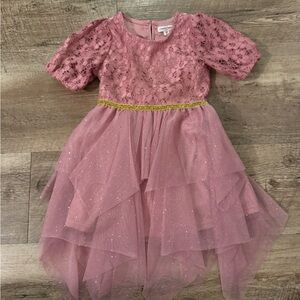 Nanette Lepore Girls Pink Lace Dress